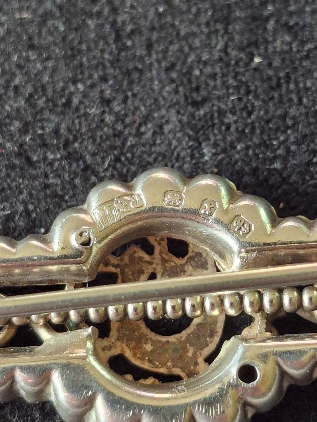 Sterling Silver & Gold Sweetheart Brooch - Image 6