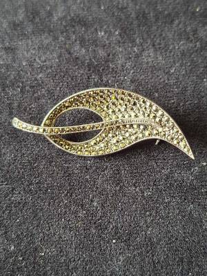 Sterling Silver Marcasite Brooch