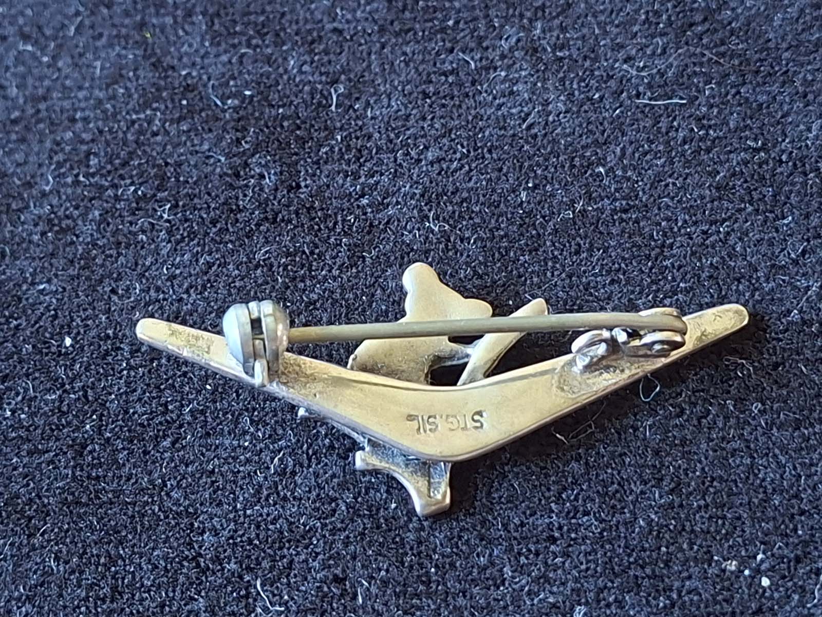 Sterling Silver & Marcasite Koala and Boomerang Brooch - Image 2