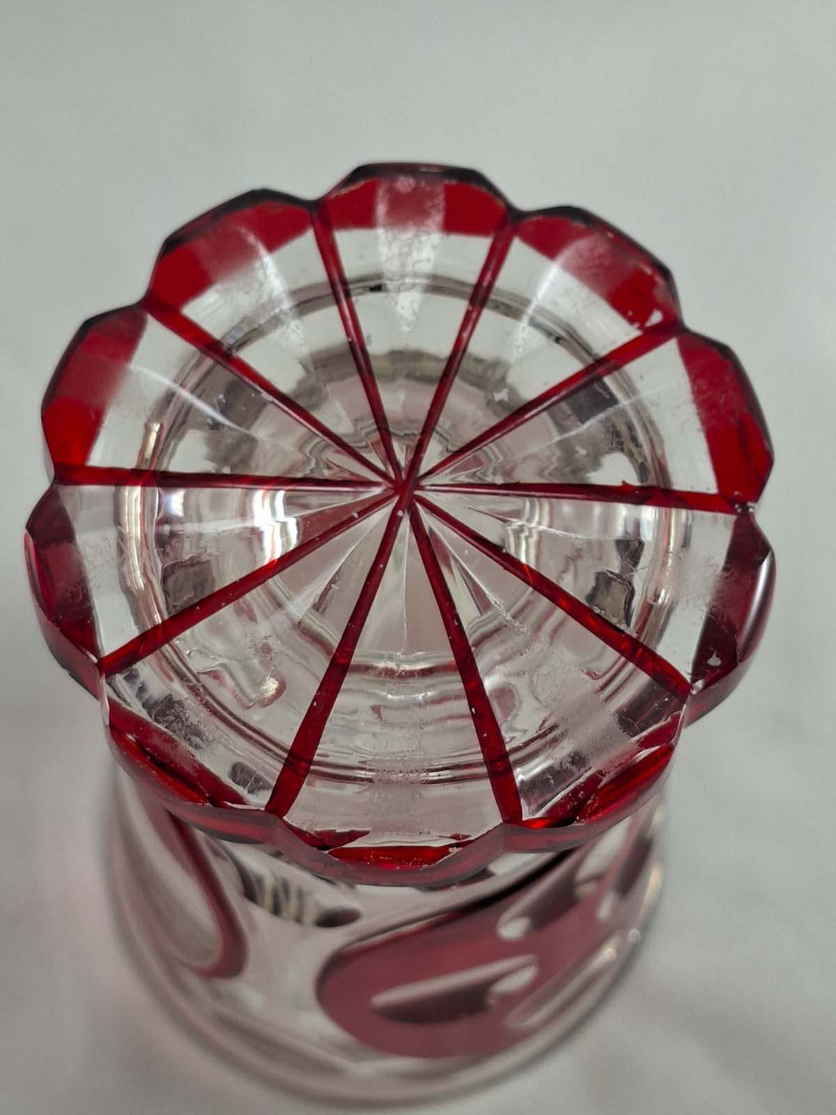 Bohemian Flashed and Engraved Glass Goblet c1860 - 1880s - Image 6