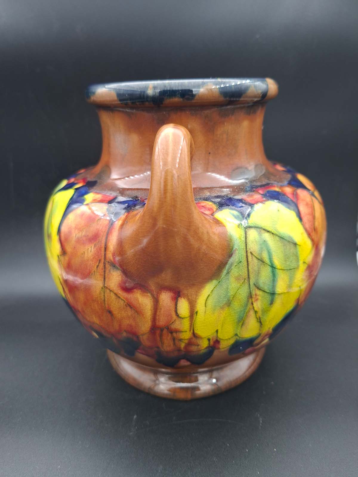 An Awaji Pottery Multi Colour Muscle Vase (1922 – 1939 Period - Image 2