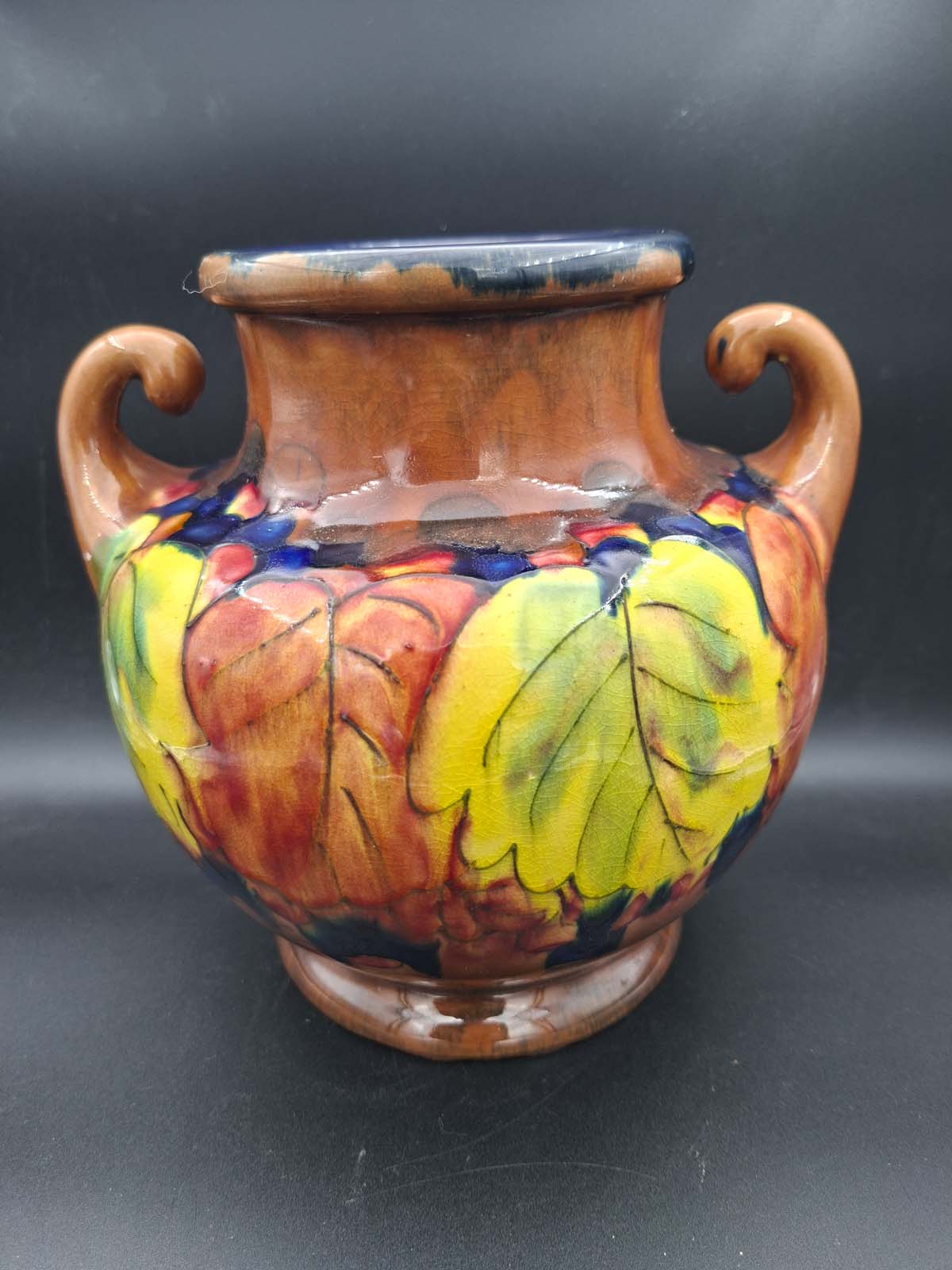 An Awaji Pottery Multi Colour Muscle Vase (1922 – 1939 Period - Image 3