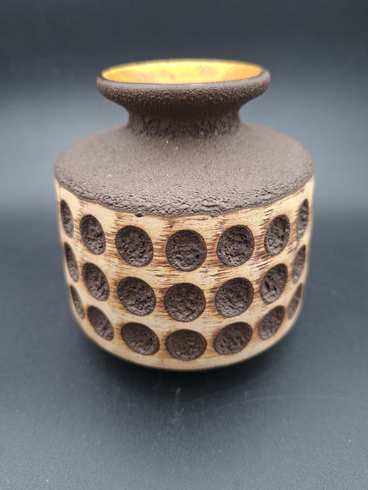 A Mid-century Vintage West German Ubelacker Fat Lava Vase