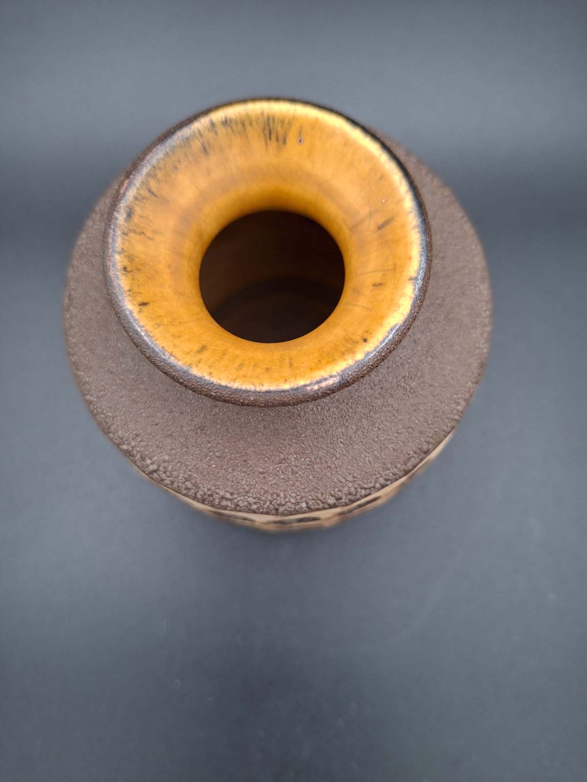 A Mid-century Vintage West German Ubelacker Fat Lava Vase - Image 5