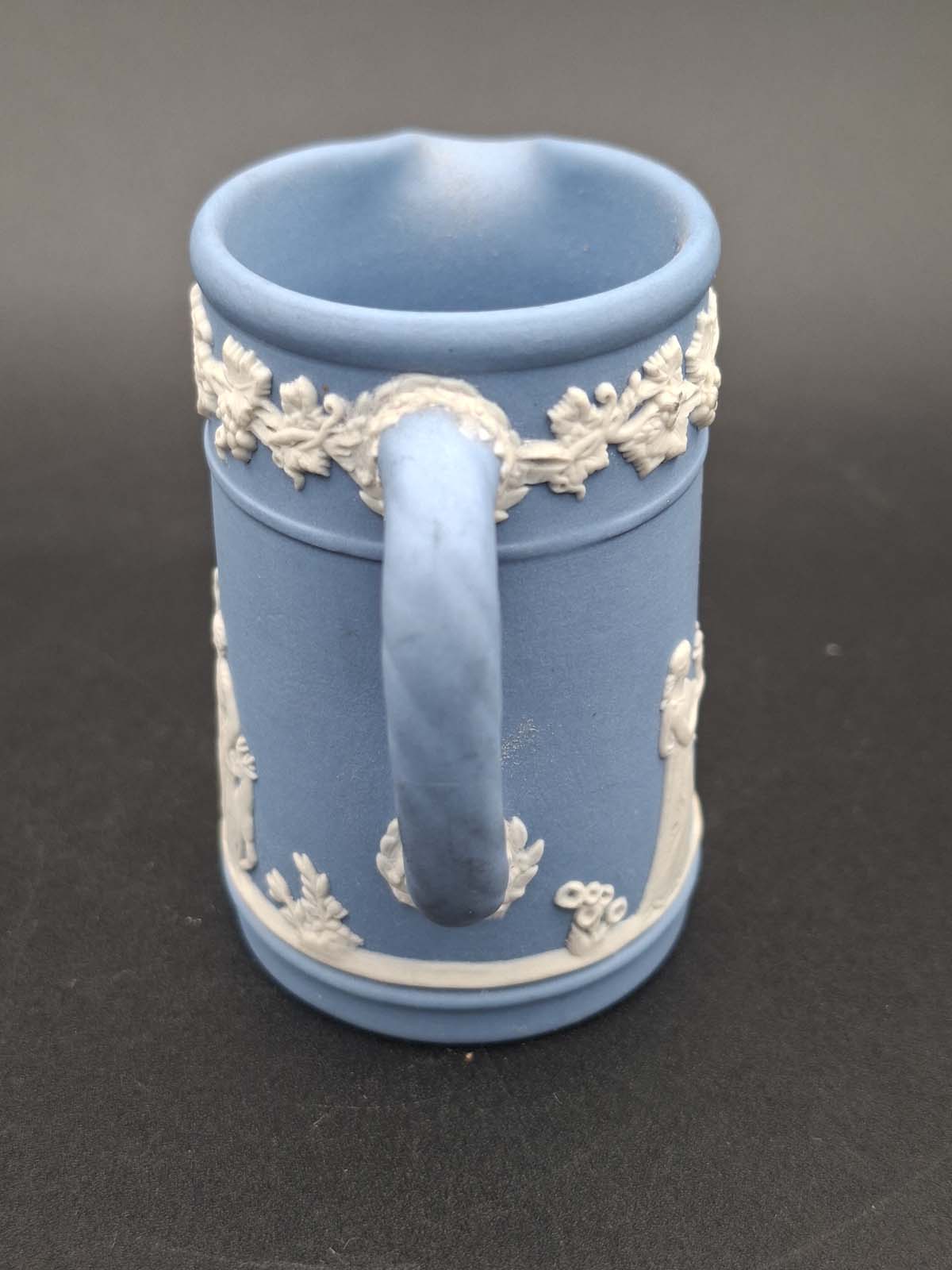 Small Wedgwood Pale Blue Jasperware Jug - Image 4