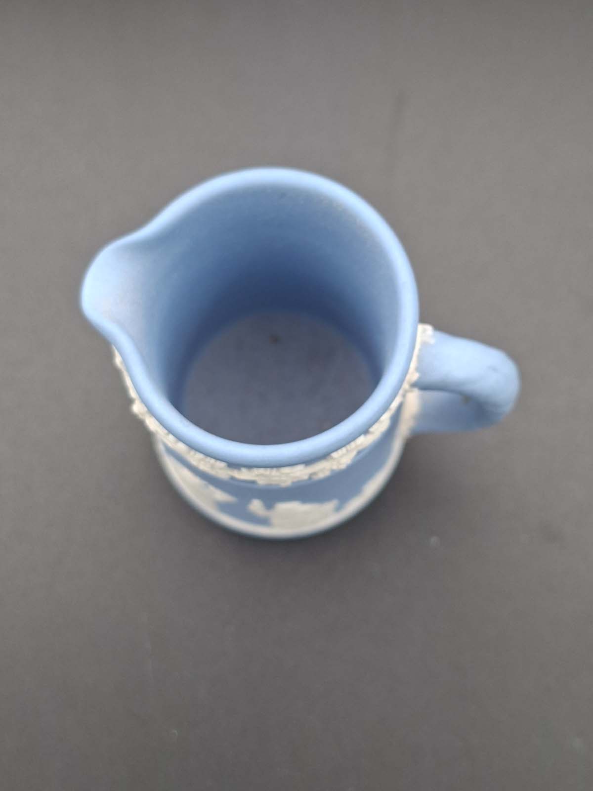 Small Wedgwood Pale Blue Jasperware Jug - Image 5