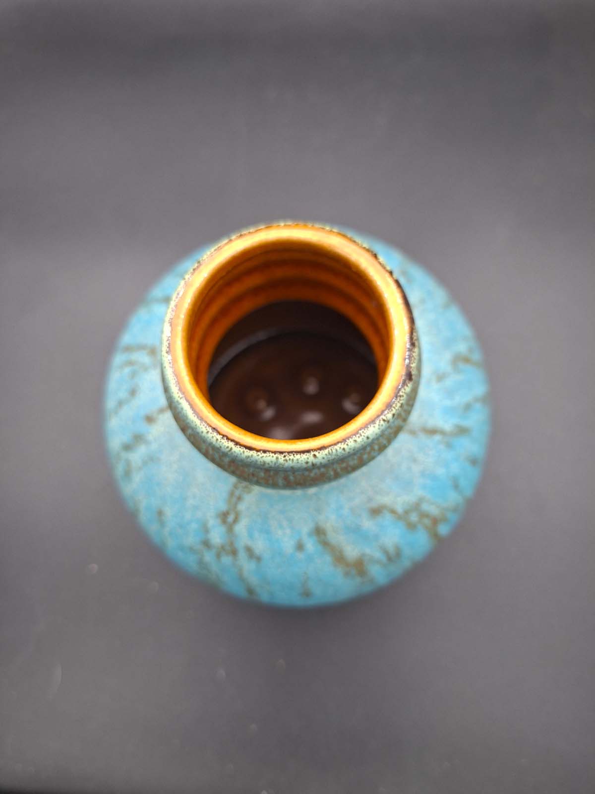 West German Pottery Fat Lava Vase by Jasba 1168/12 - Image 5