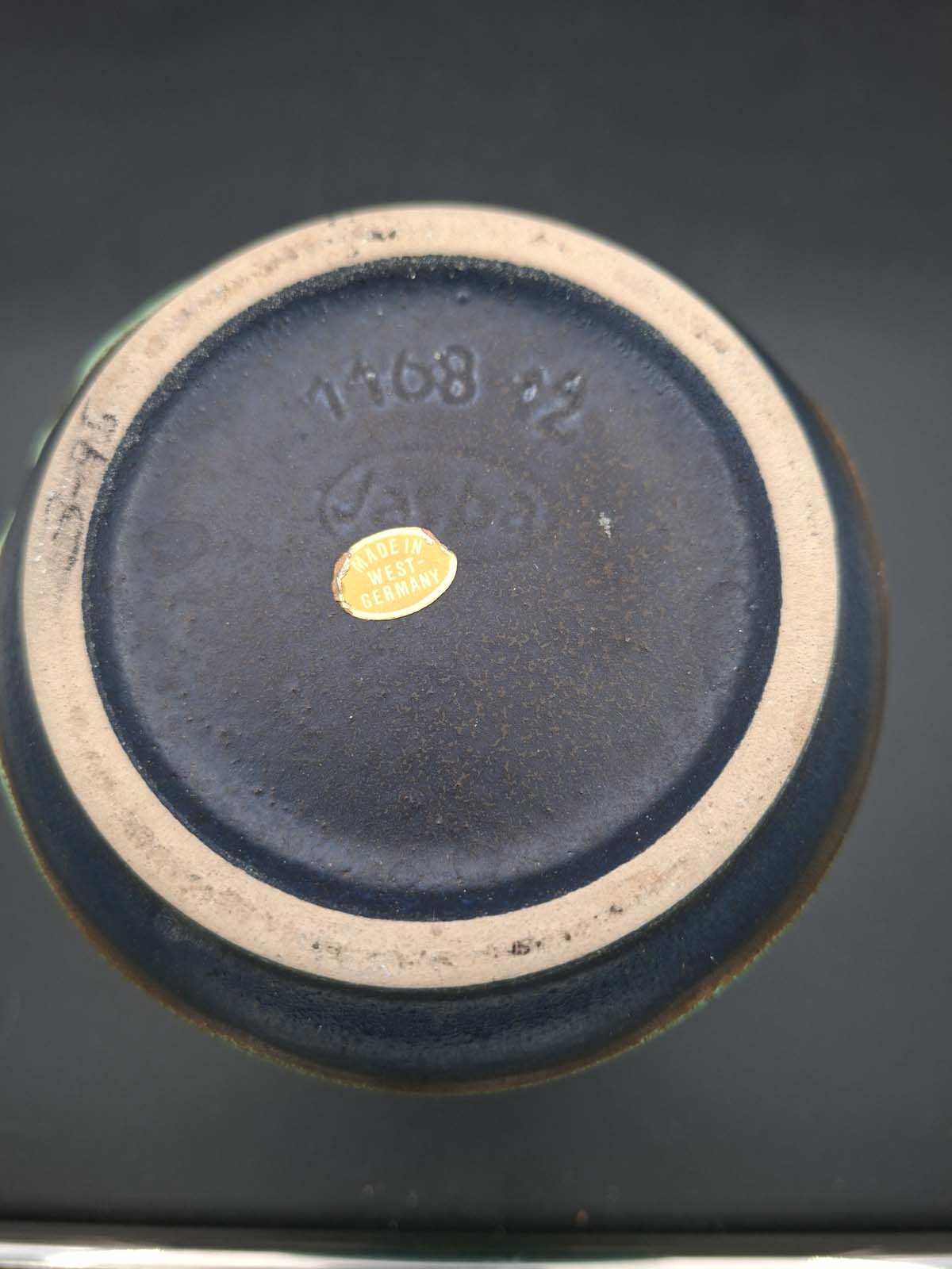 West German Pottery Fat Lava Vase by Jasba 1168/12 - Image 6