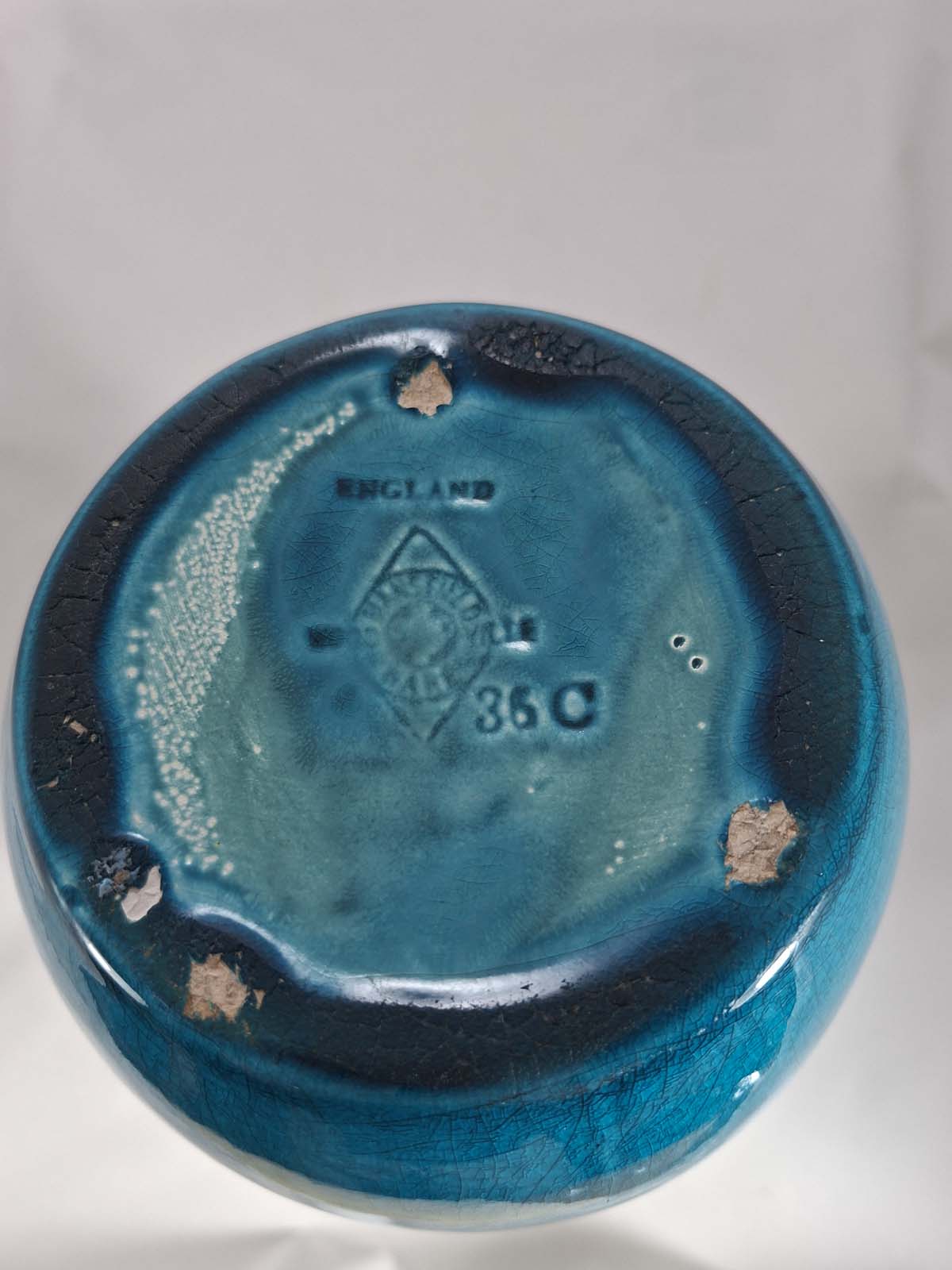 Tall Mansfield Ware Pottery Vase - Image 6