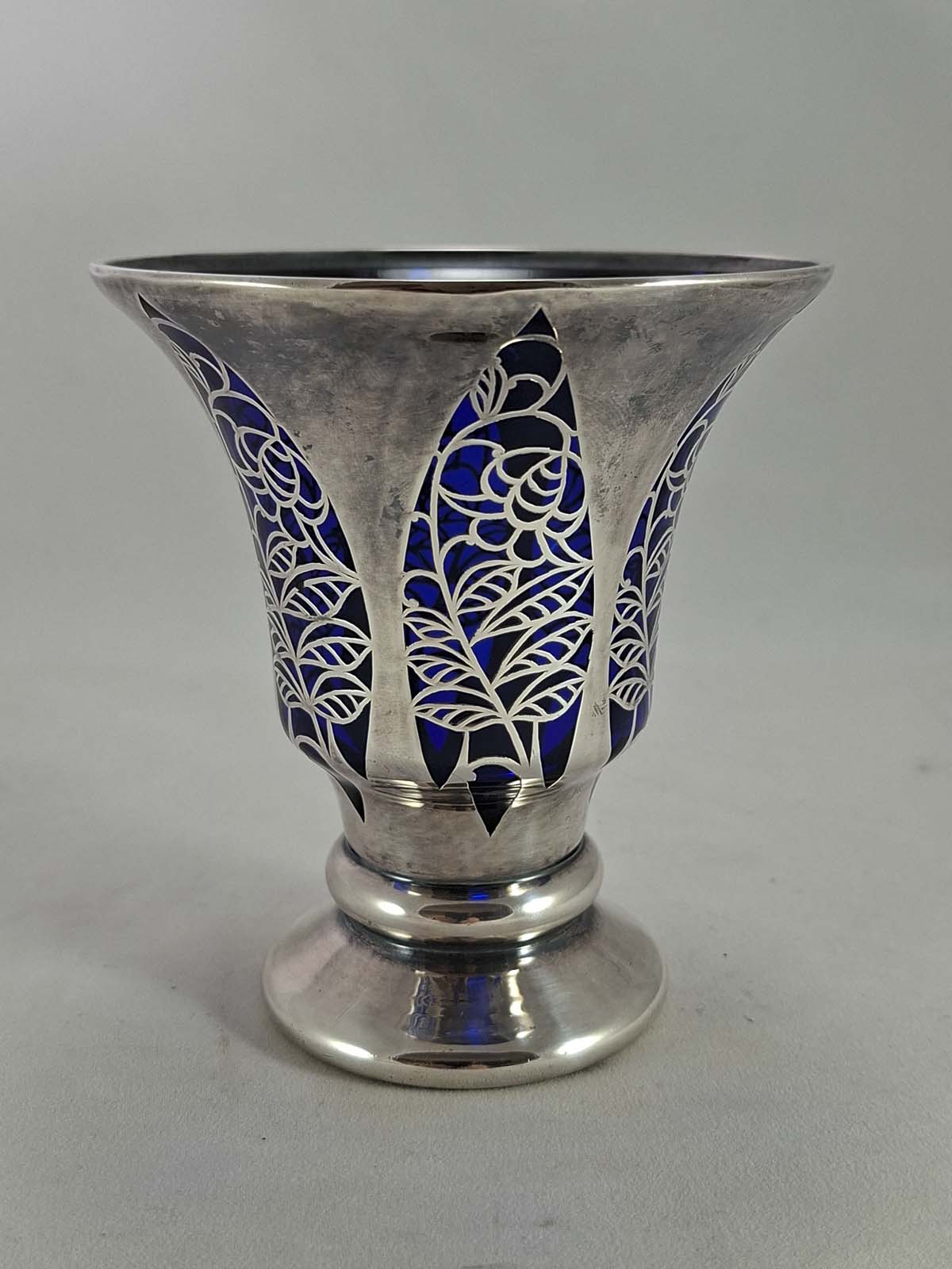Jean Beck (Signed) Silver Overlay Vase - Image 2