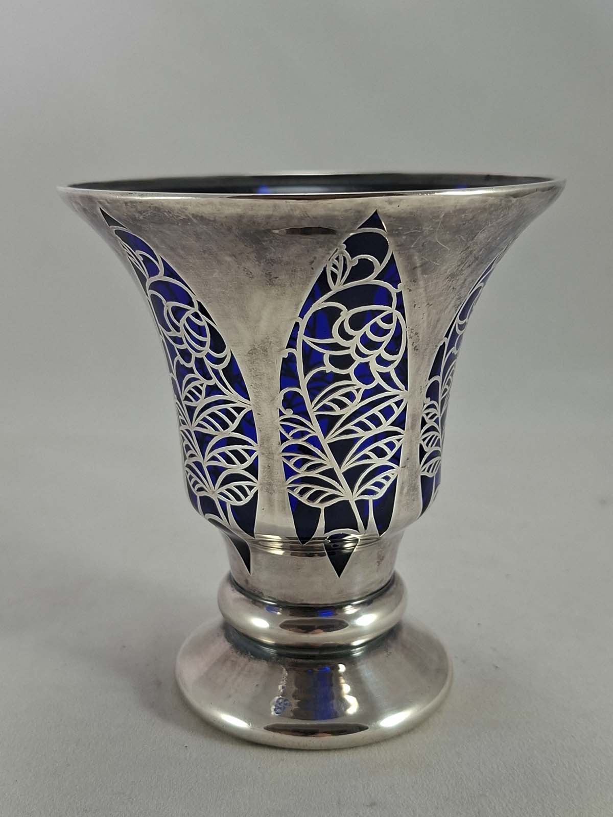 Jean Beck (Signed) Silver Overlay Vase - Image 4