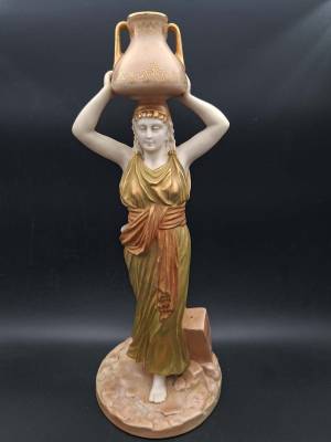 Royal Worcester Grecian Lady Holding an Urn