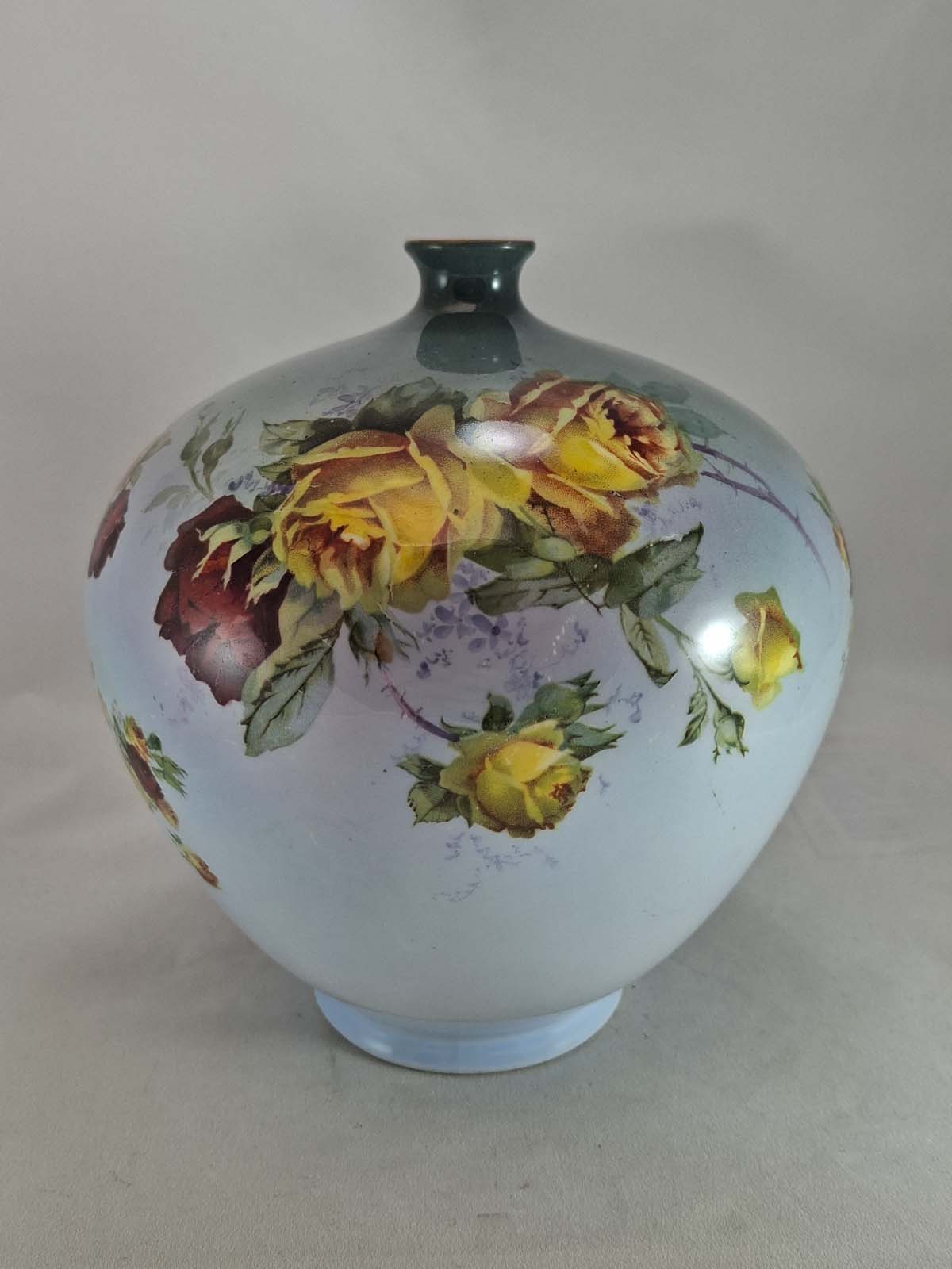 Doulton Burslem Rose Design Vase