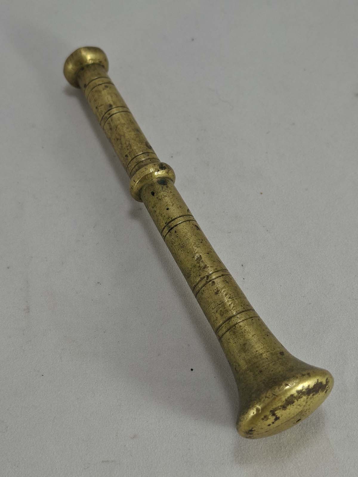 An Early Brass Mortar & Pestle - Image 6