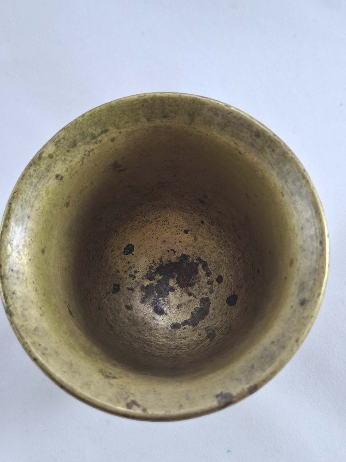 An Early Brass Mortar & Pestle - Image 7