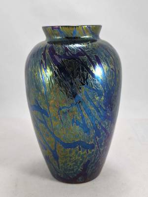 Royal Brierley Iridescent Glass Vase