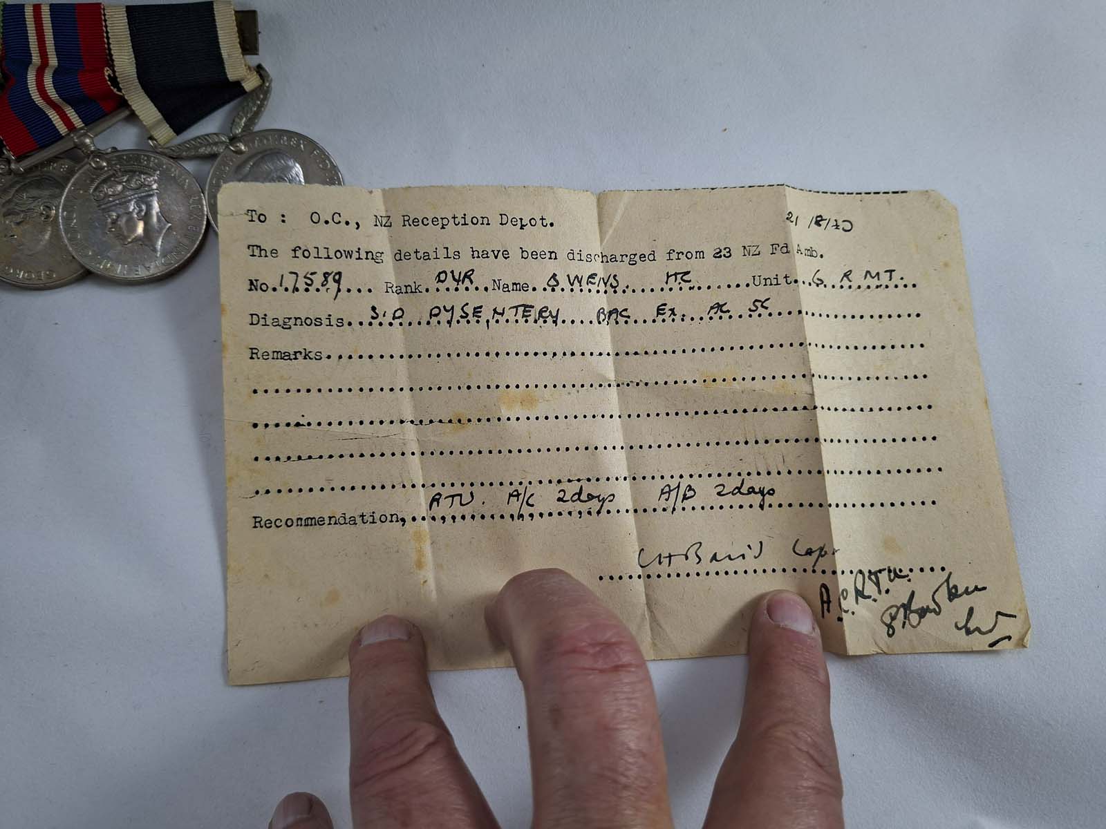 Soldiers WWII Collection Including Medals - Image 19