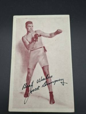 Signed Postcard of Jack Dempsey