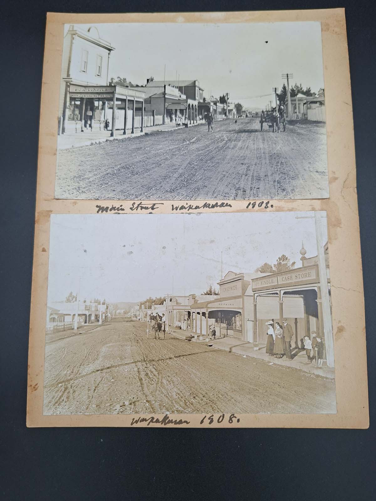 Pair of Early Photographs of Waipukurau (1908)