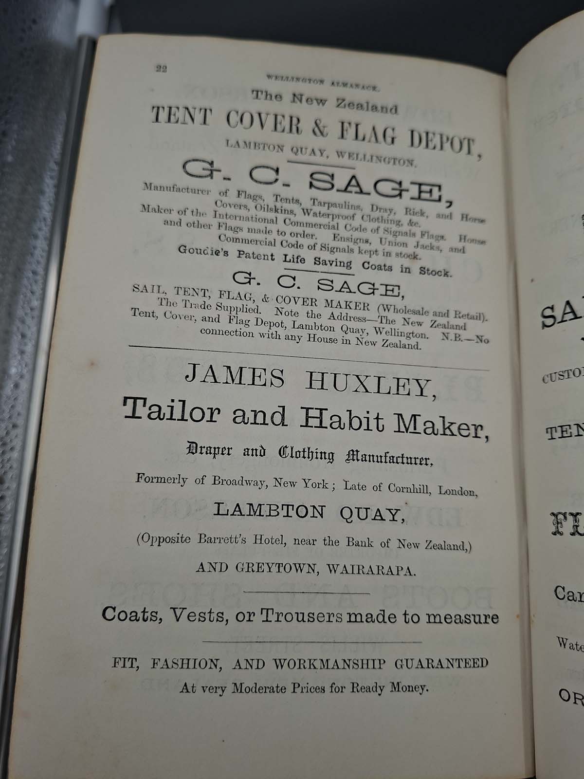 Wellington Almanac Book 1879 - Image 6