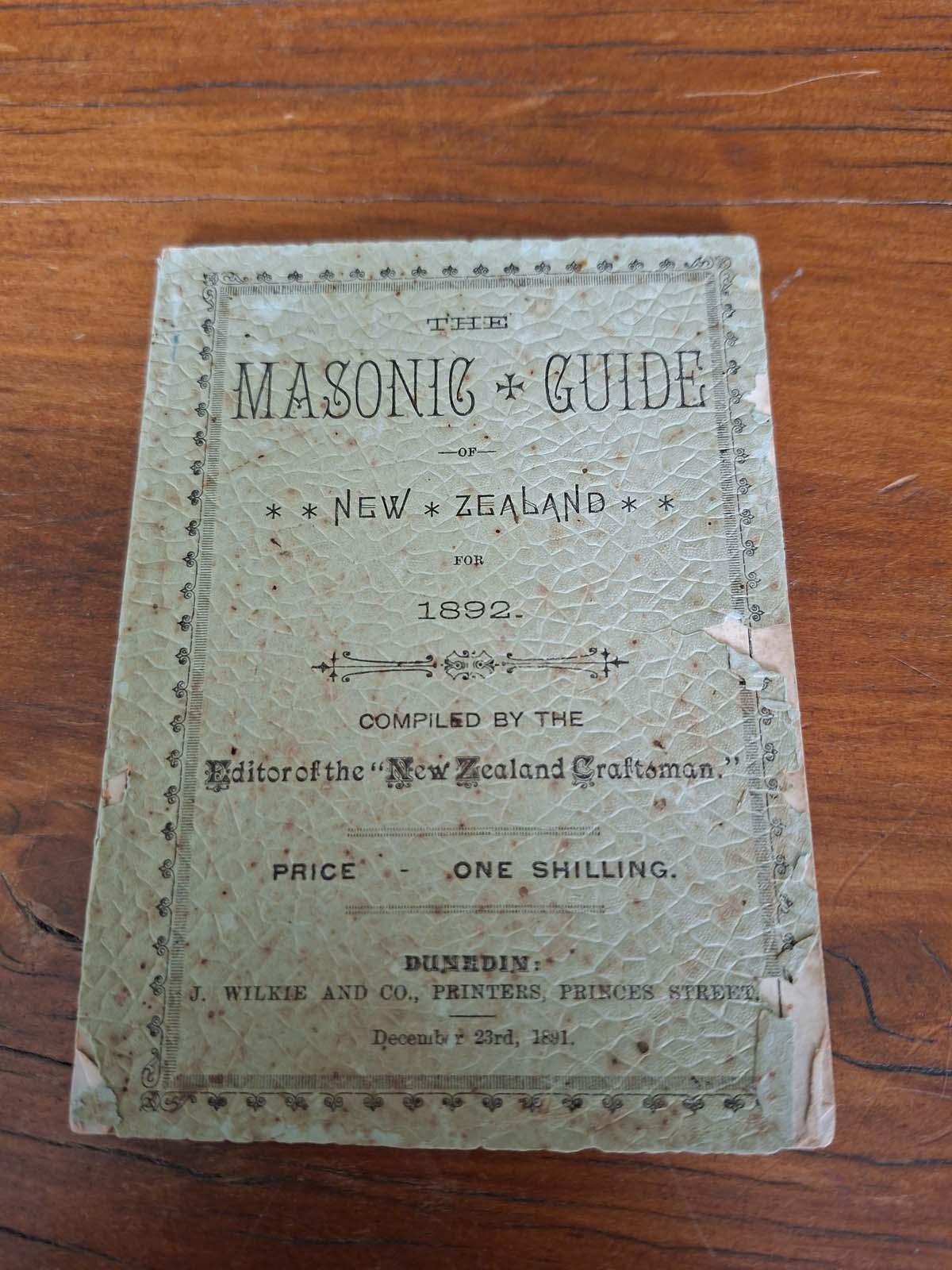 Masonic Guide New Zealand 1892
