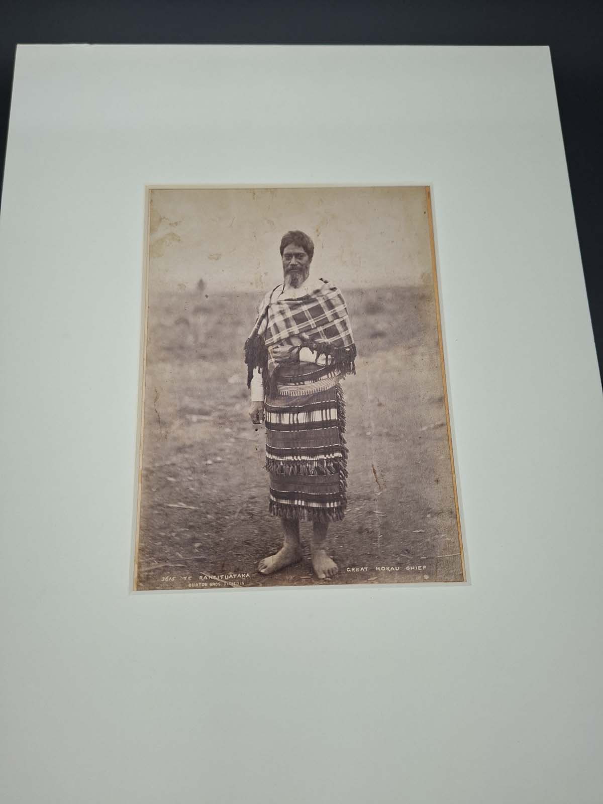 2 Burton Brothers Photographs, Chief Te Rangituataka (Great Mokau Chief) & Samoans - Image 2
