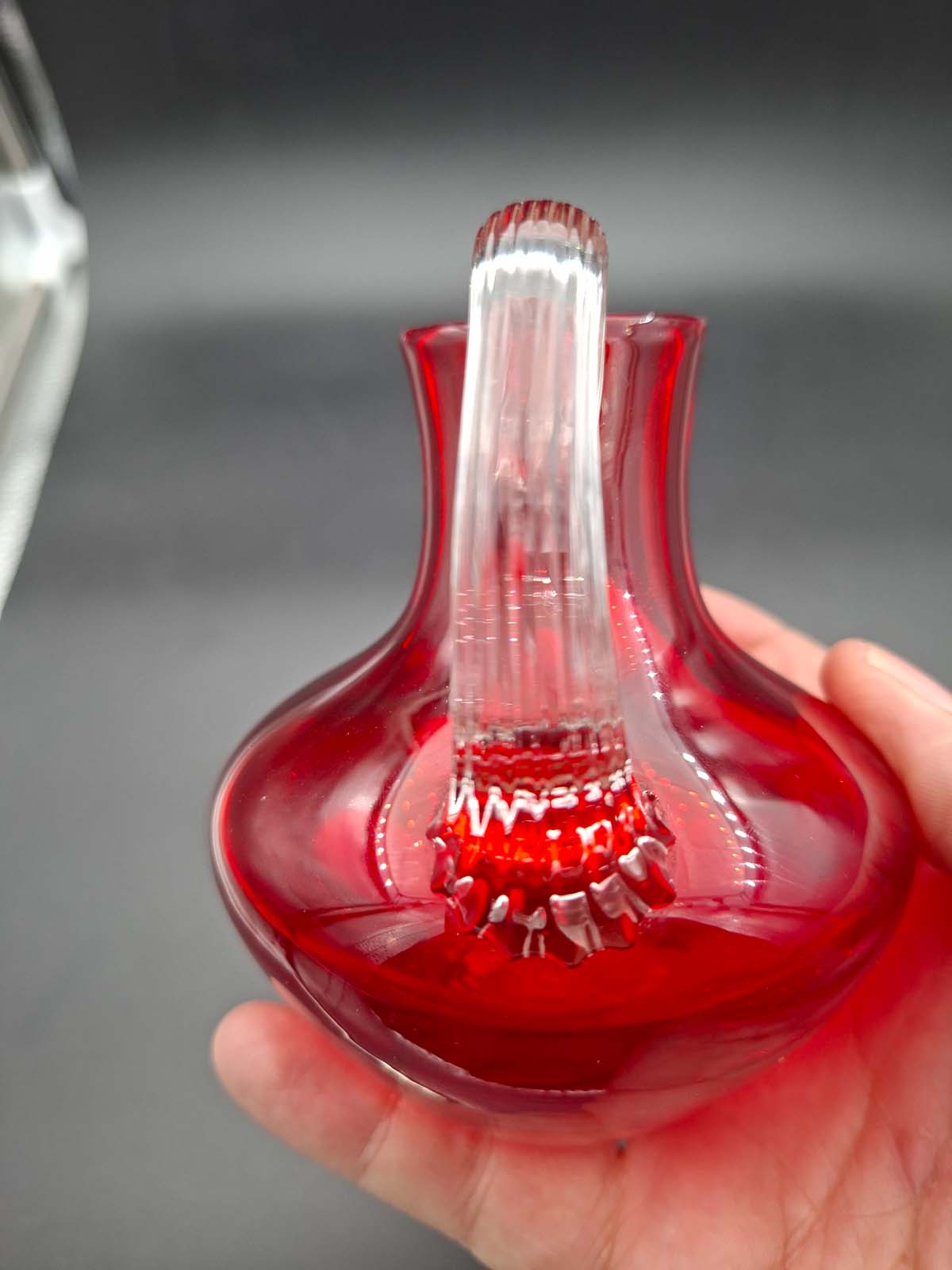 Whitefriars Sparrow Beak Ruby Red Glass Jug - Image 7