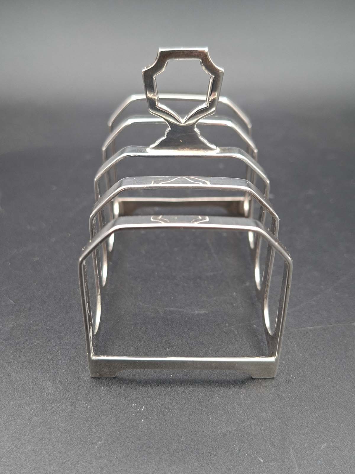Sterling Silver 4 Slice Toast Rack by Garrard & Co Ltd - Image 3