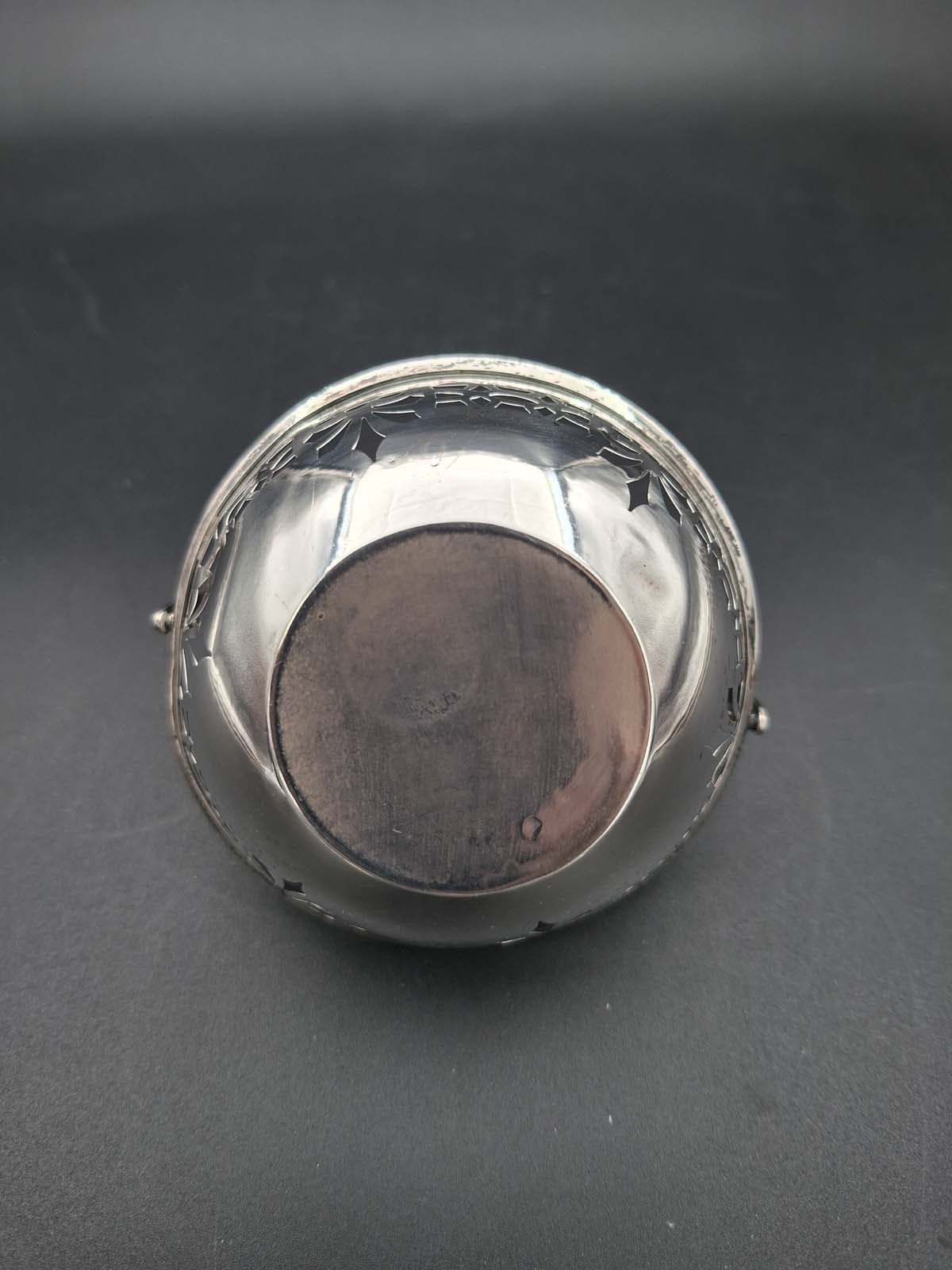 Pierced Sterling Silver Handled Bonbon Dish 1929 - Image 5