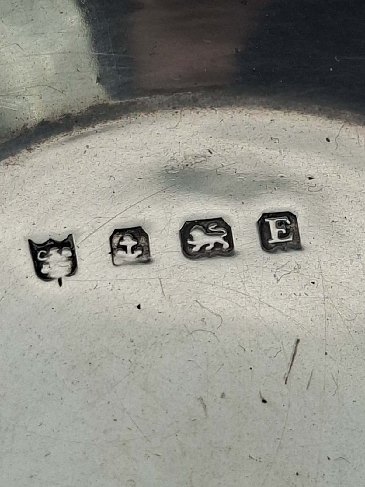 Pierced Sterling Silver Handled Bonbon Dish 1929 - Image 6