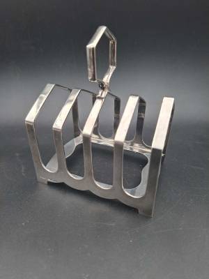 Heavy Sterling Silver 4 Slice Toast Rack 1950
