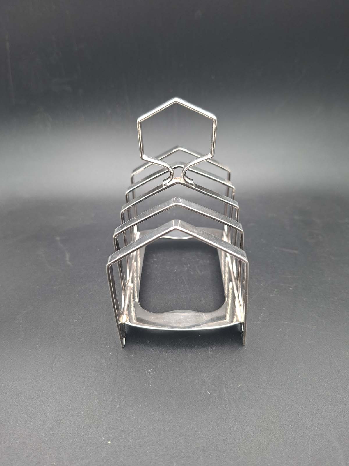 Heavy Sterling Silver 4 Slice Toast Rack 1950 - Image 2