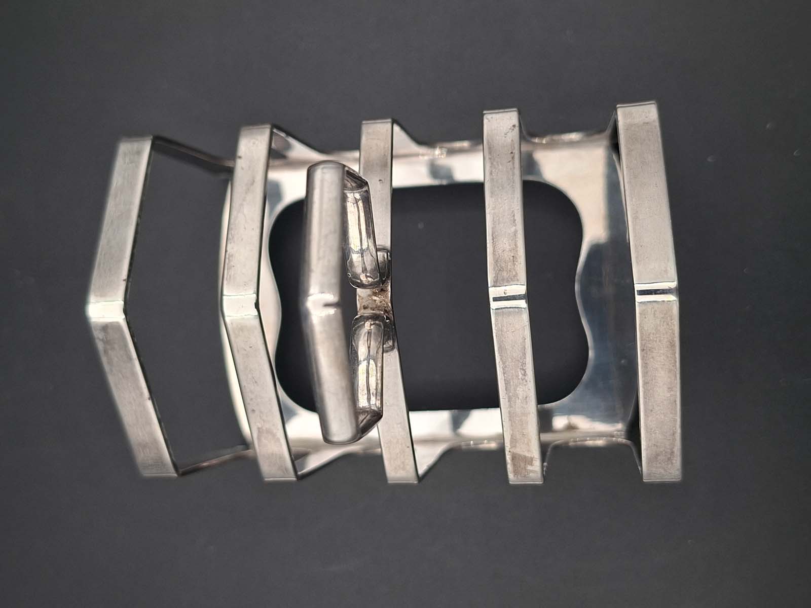 Heavy Sterling Silver 4 Slice Toast Rack 1950 - Image 6