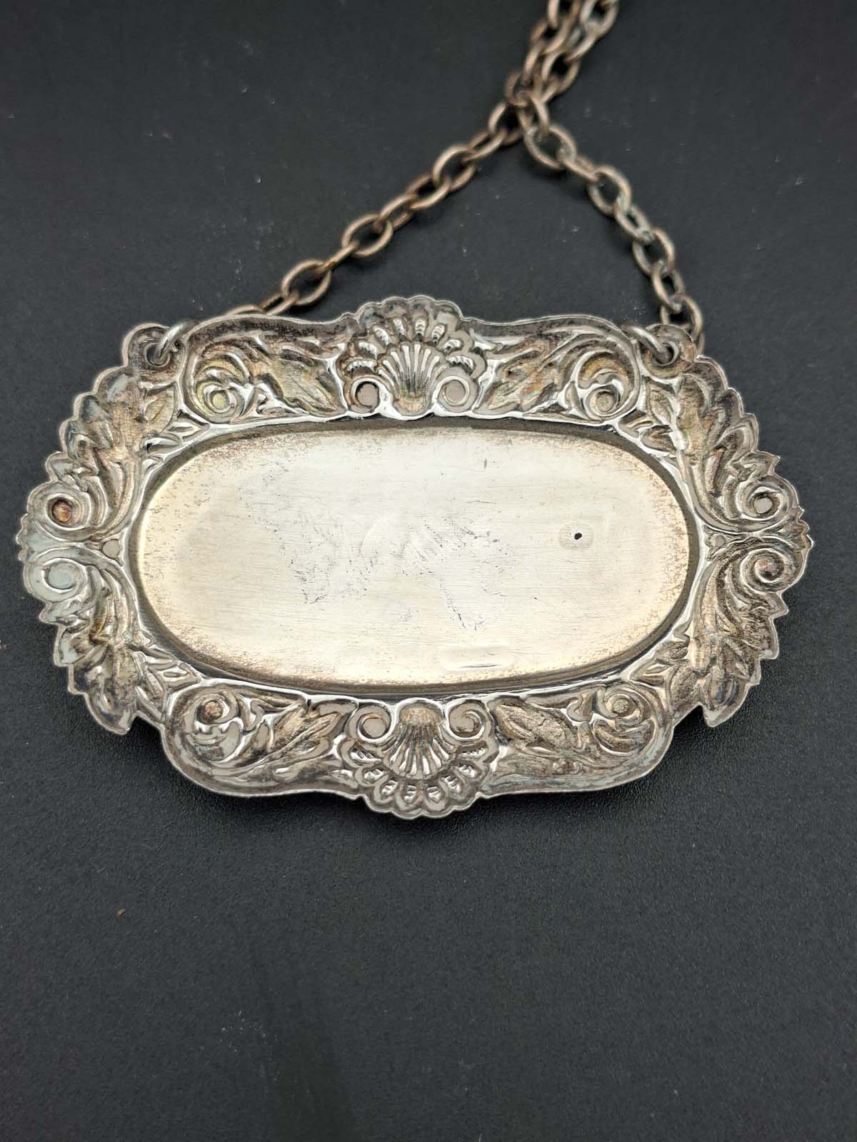 Sterling Silver “Brandy” Decanter Label 1983 - Image 2