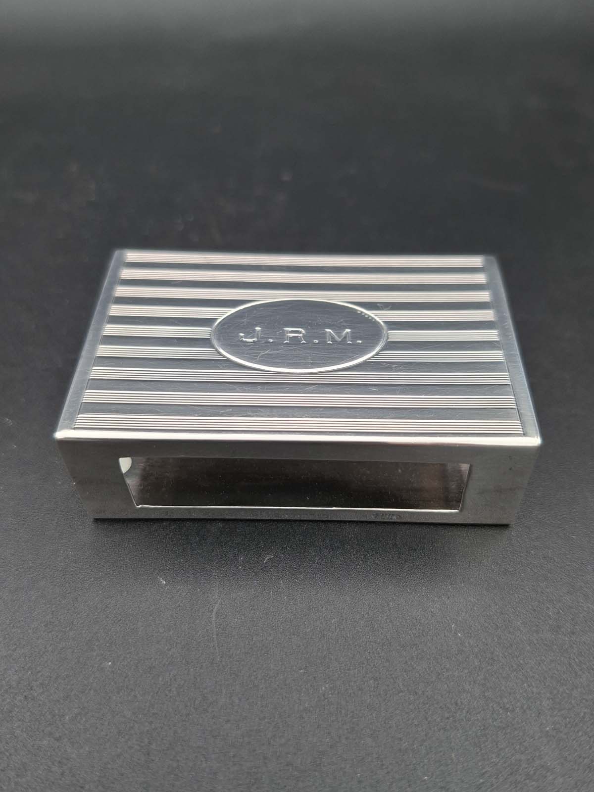 Sterling Silver Monogrammed Matchbox Cover
