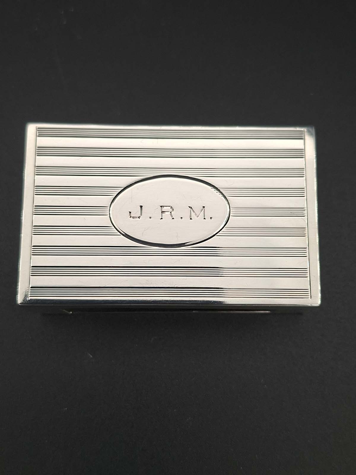 Sterling Silver Monogrammed Matchbox Cover - Image 2