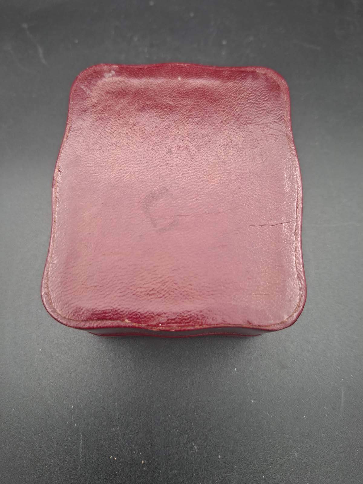 Sterling Silver & Red Leather Trinket / Jewellery Box - Image 6