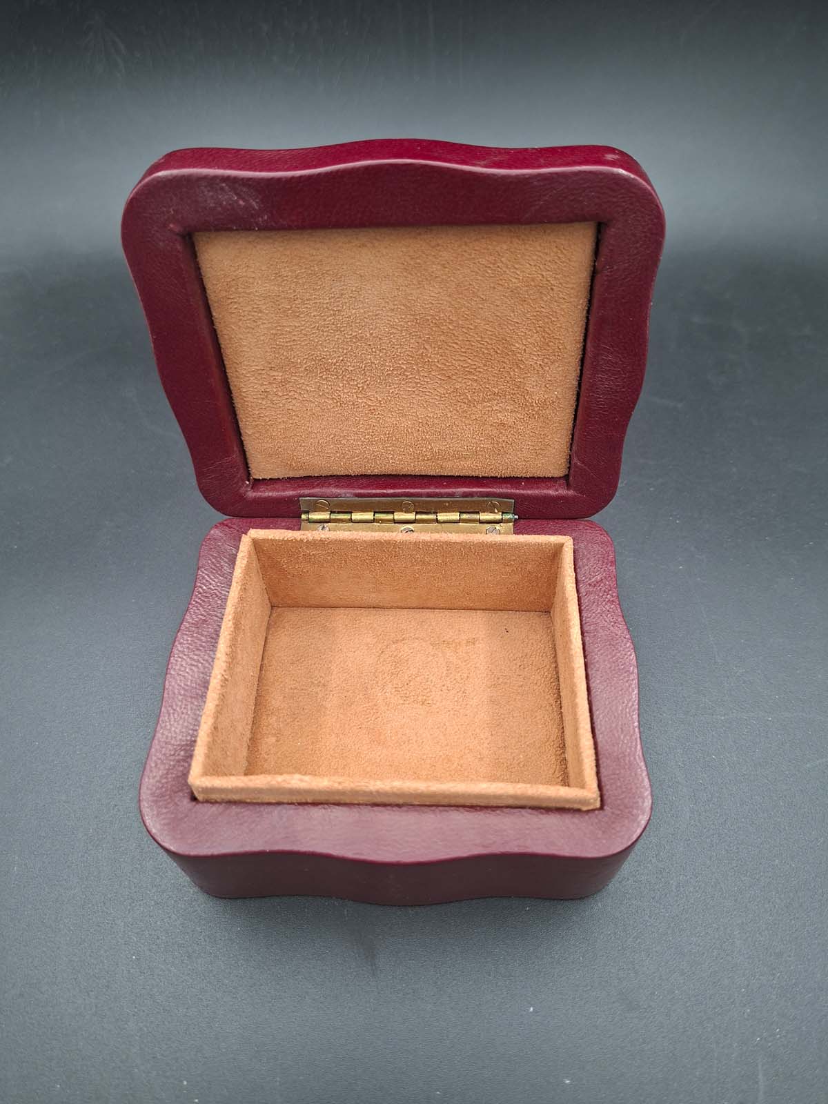 Sterling Silver & Red Leather Trinket / Jewellery Box - Image 7