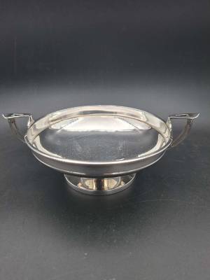 Sterling Silver Twin Handled Shallow Bowl