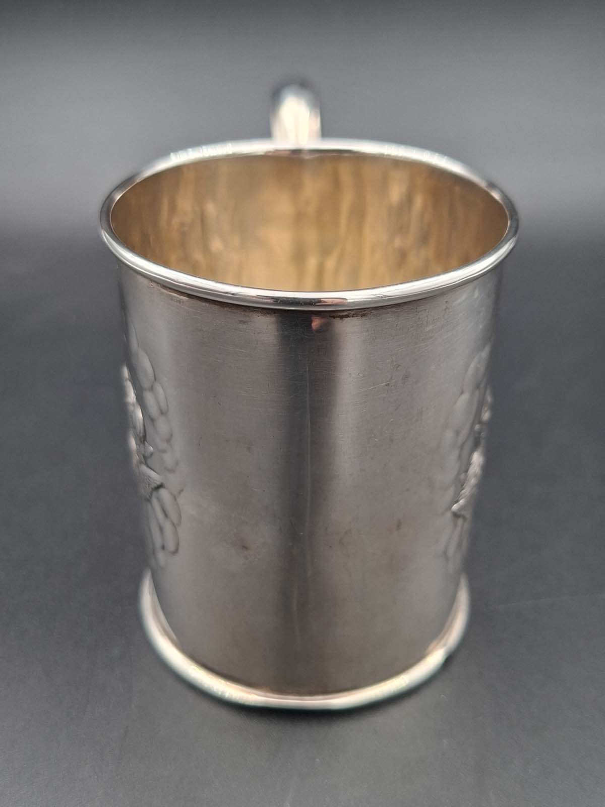 Sterling Silver Small Form Reynolds Angels Christening Mug - Image 2