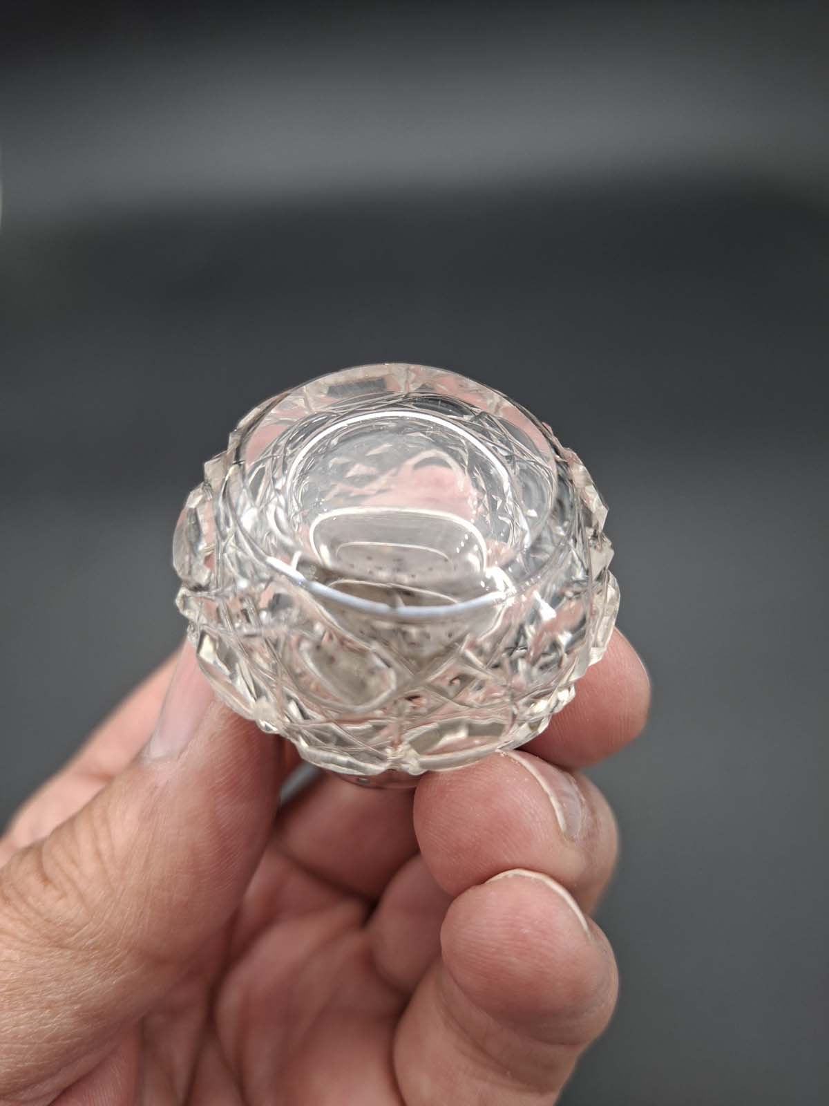 Sterling Silver Capped Cut Glass Salt & Pepper - Image 4