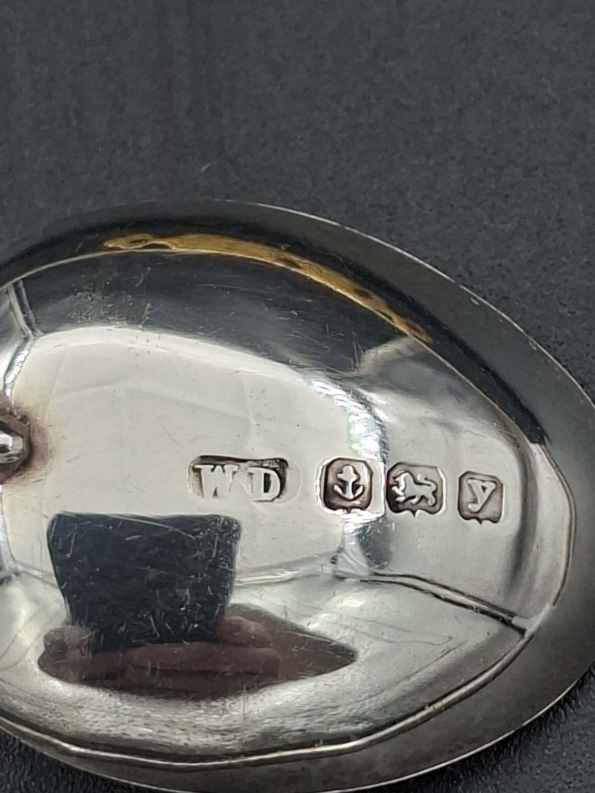 Cased Set of Sterling Silver Coffee Bean Spoons - Image 2