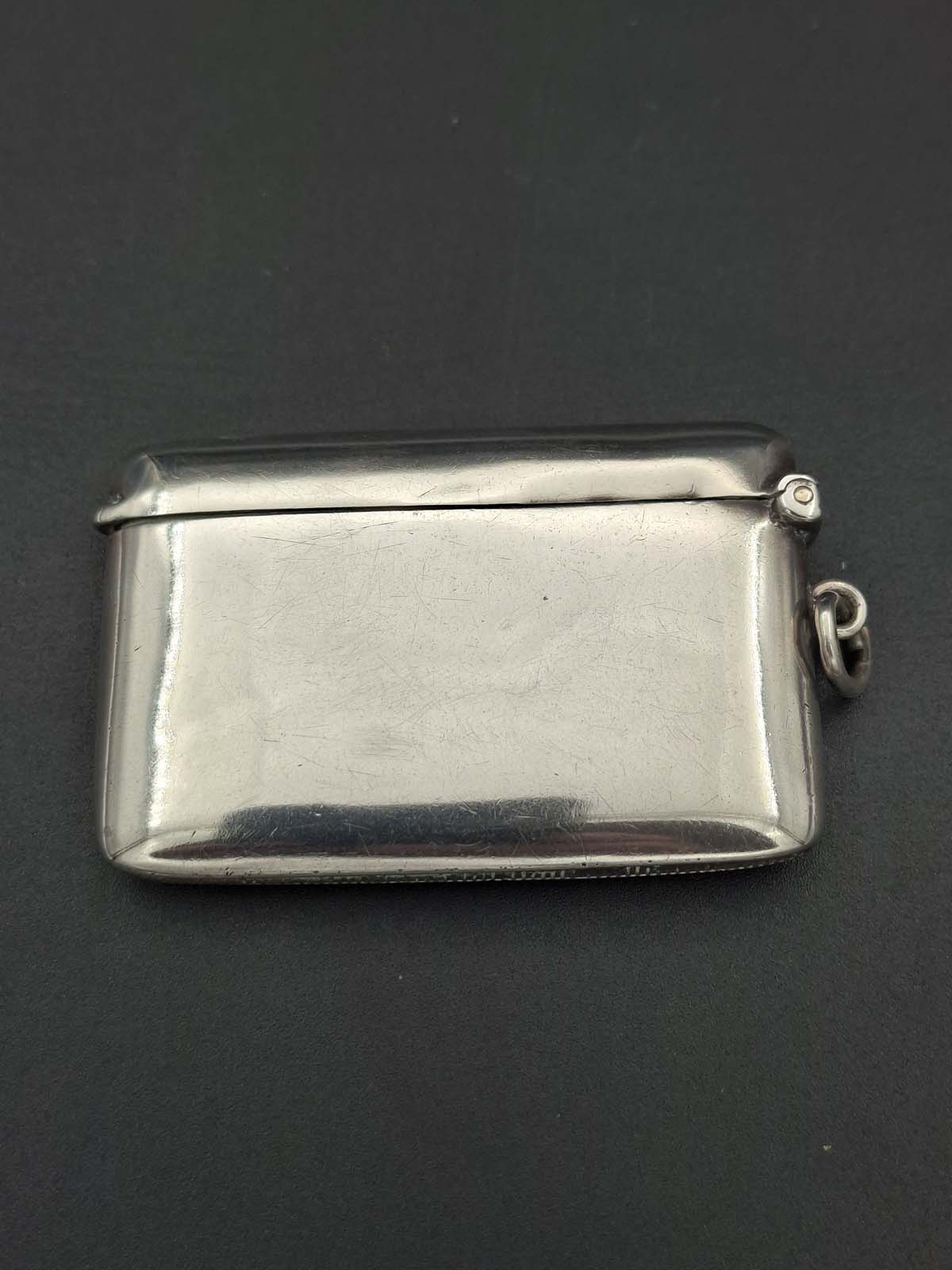 Sterling Silver Monogrammed Presentation Vesta Case - Image 2