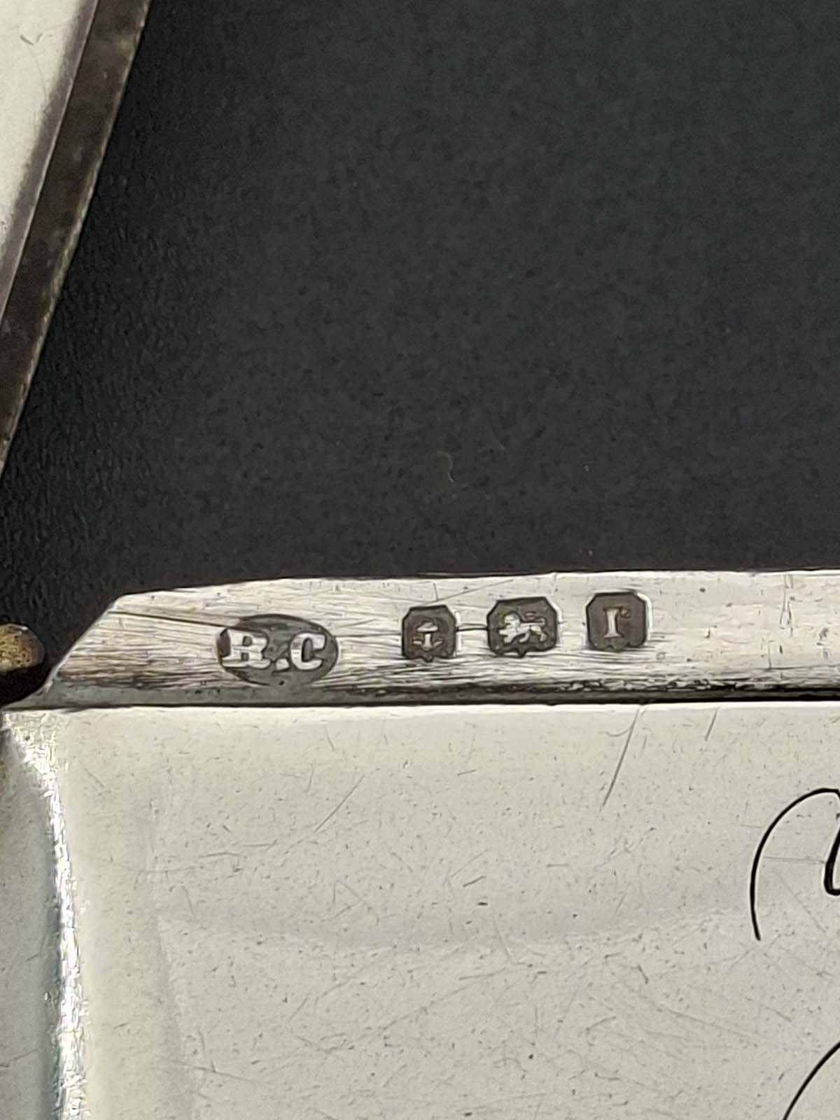 Sterling Silver Monogrammed Presentation Vesta Case - Image 4