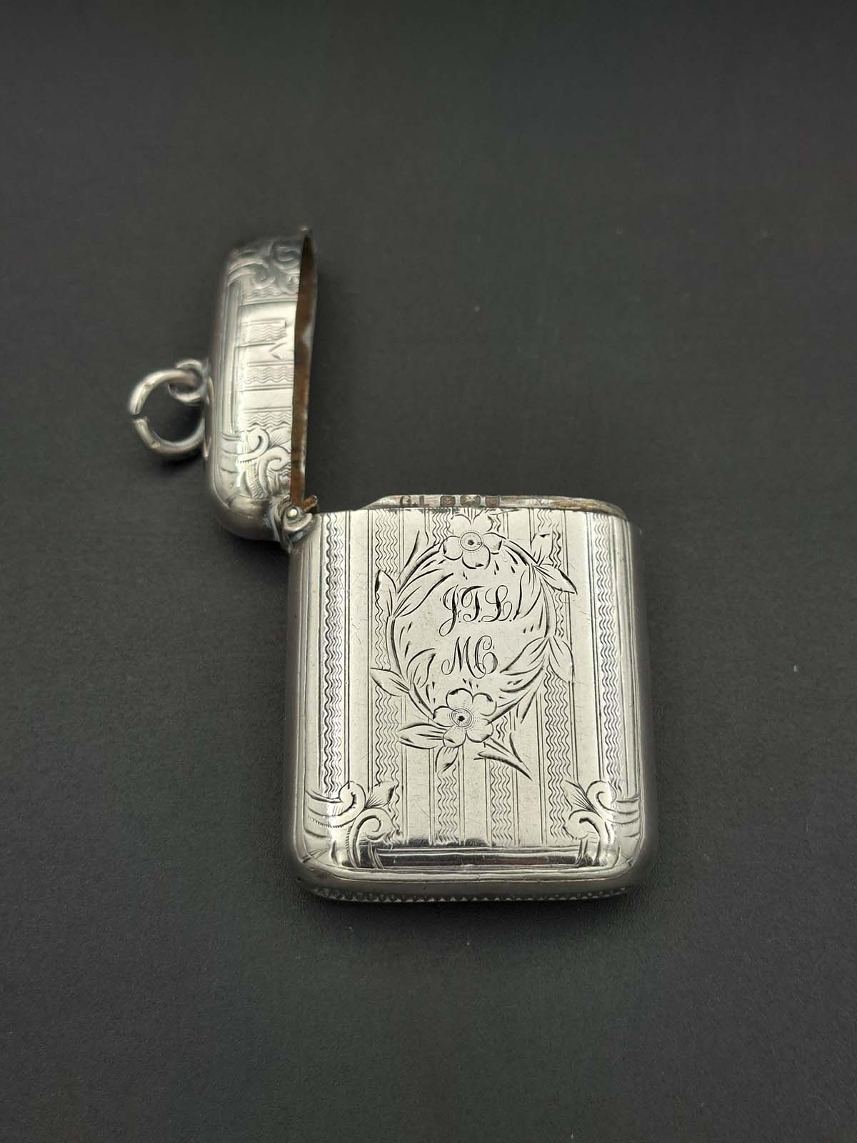 Sterling Silver Vasta Case Birmingham 1902 - Image 3