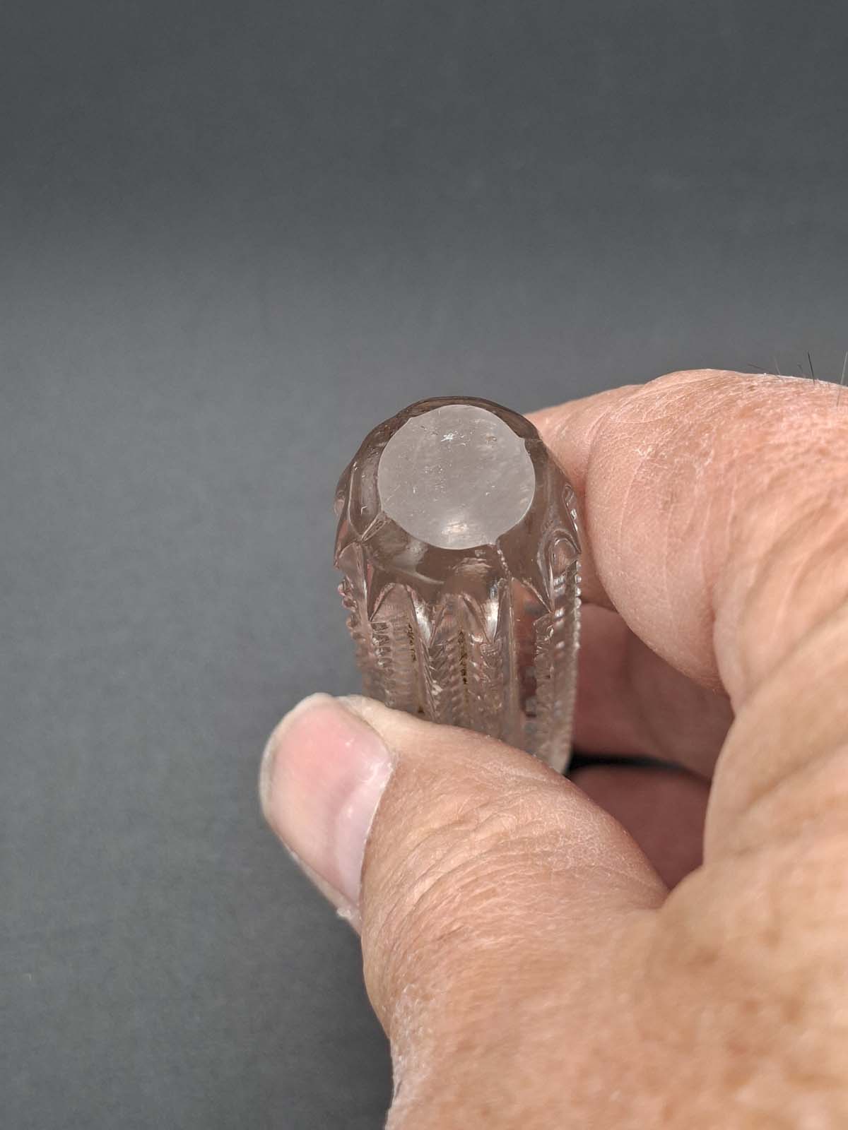 Sterling Silver Topped Cut Glass Scent Bottle 1906 - Image 5