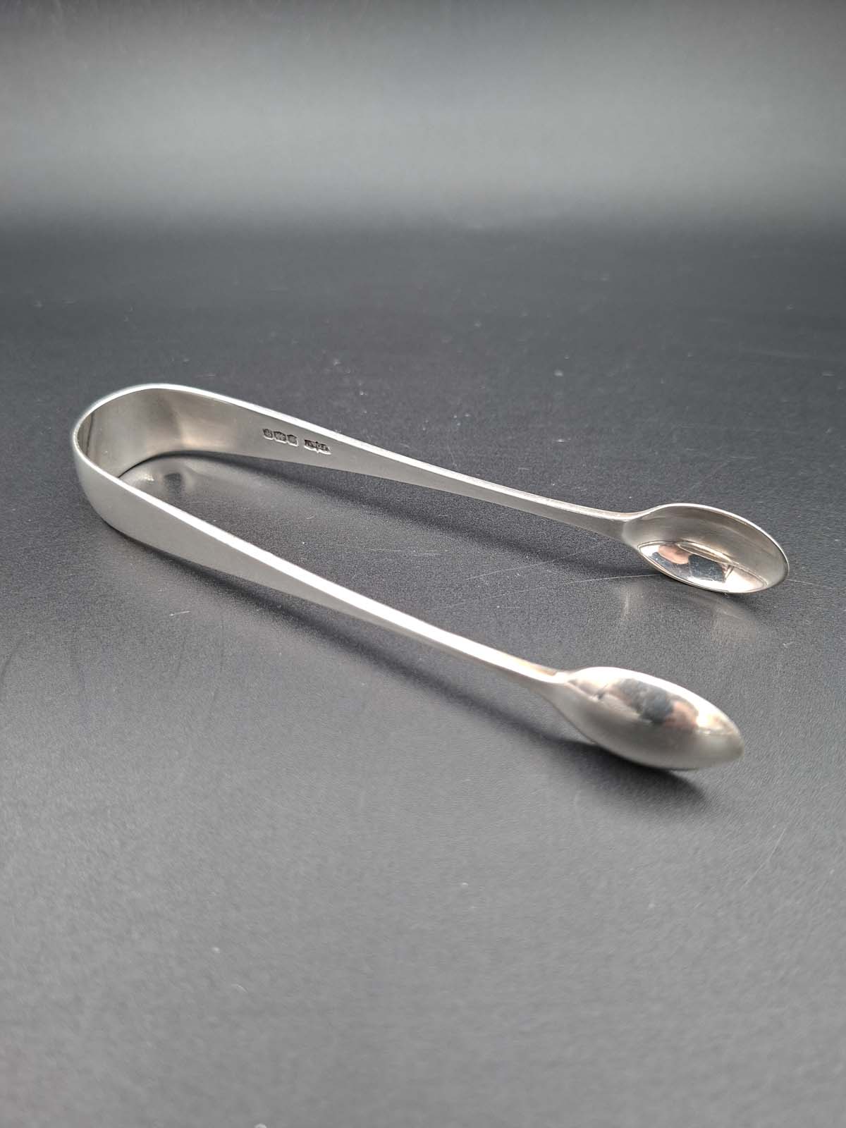 Sterling Silver Tongs Sheffield 1918 - Image 2