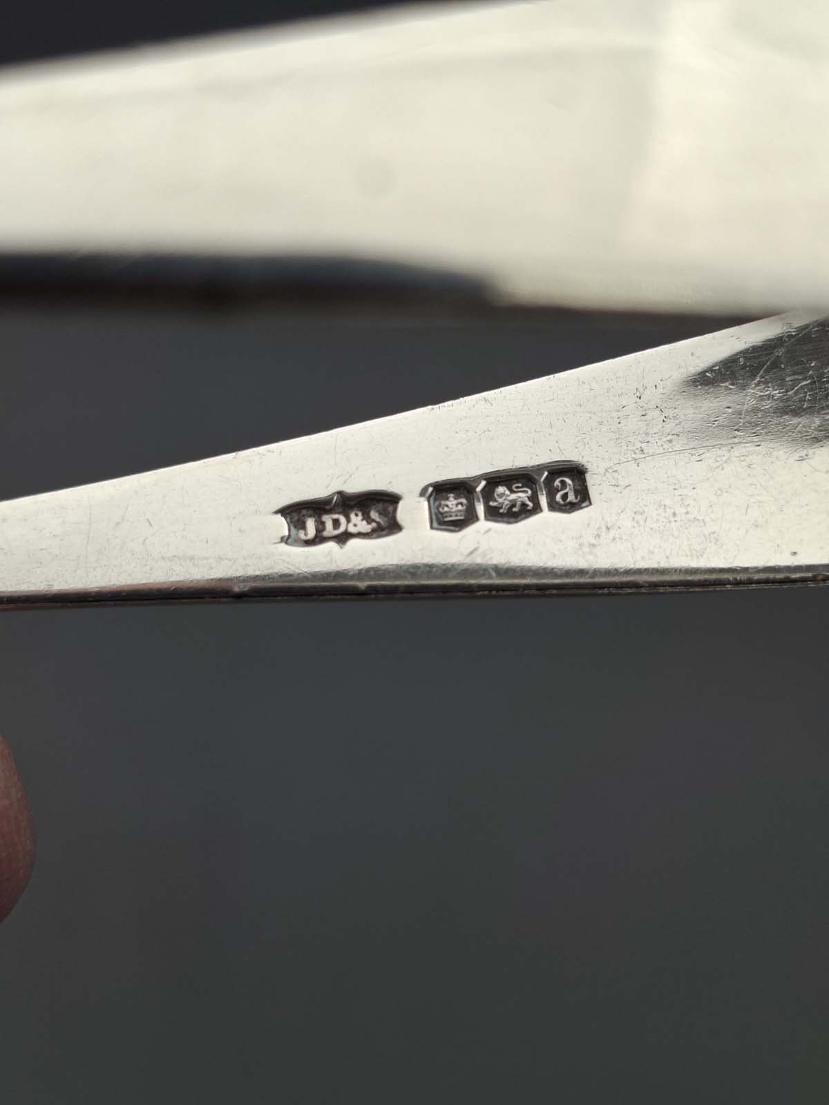 Sterling Silver Tongs Sheffield 1918 - Image 4