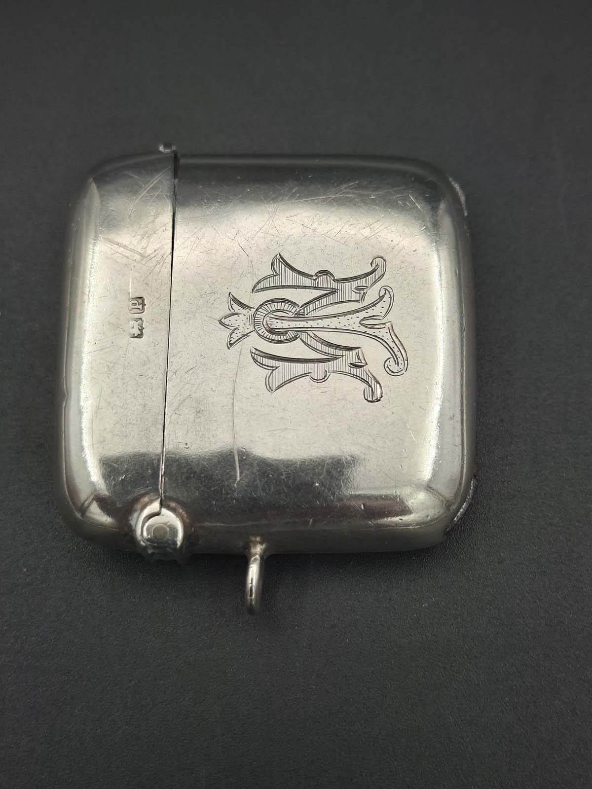 Sterling Silver Monogrammed Vesta Case - Image 2