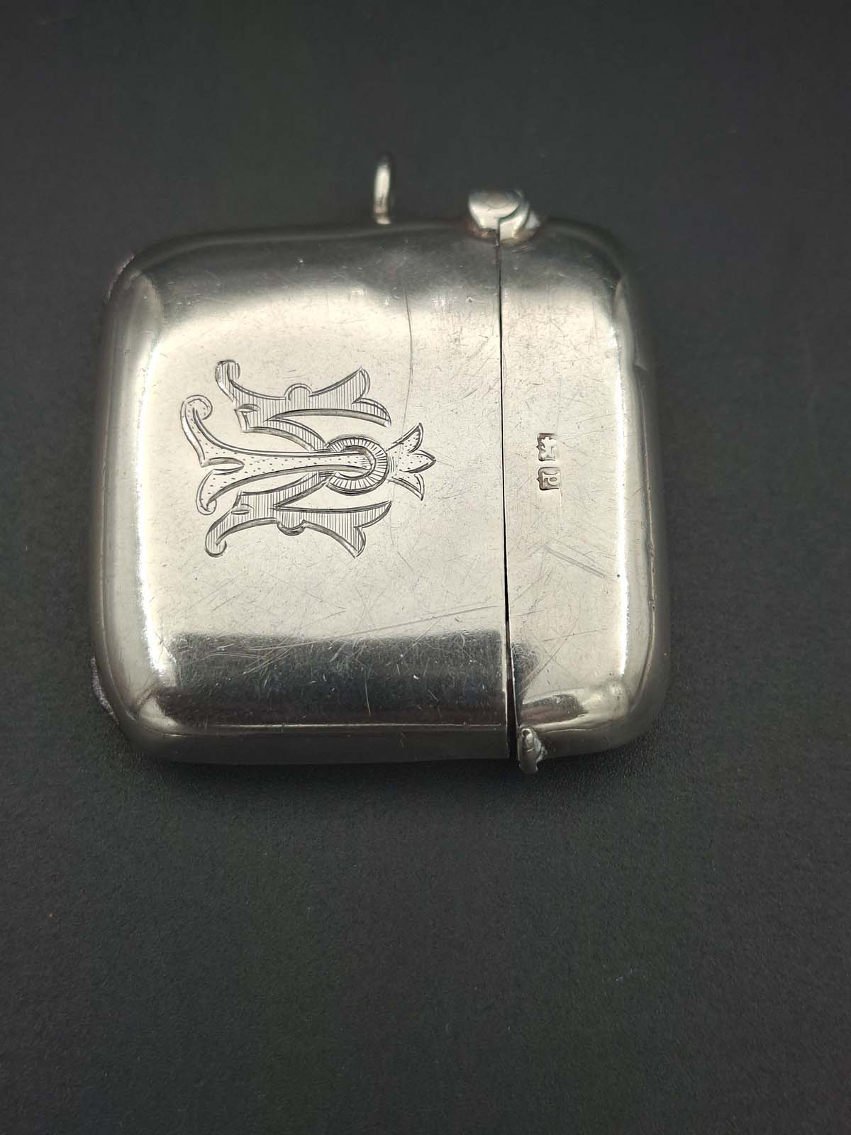 Sterling Silver Monogrammed Vesta Case - Image 3